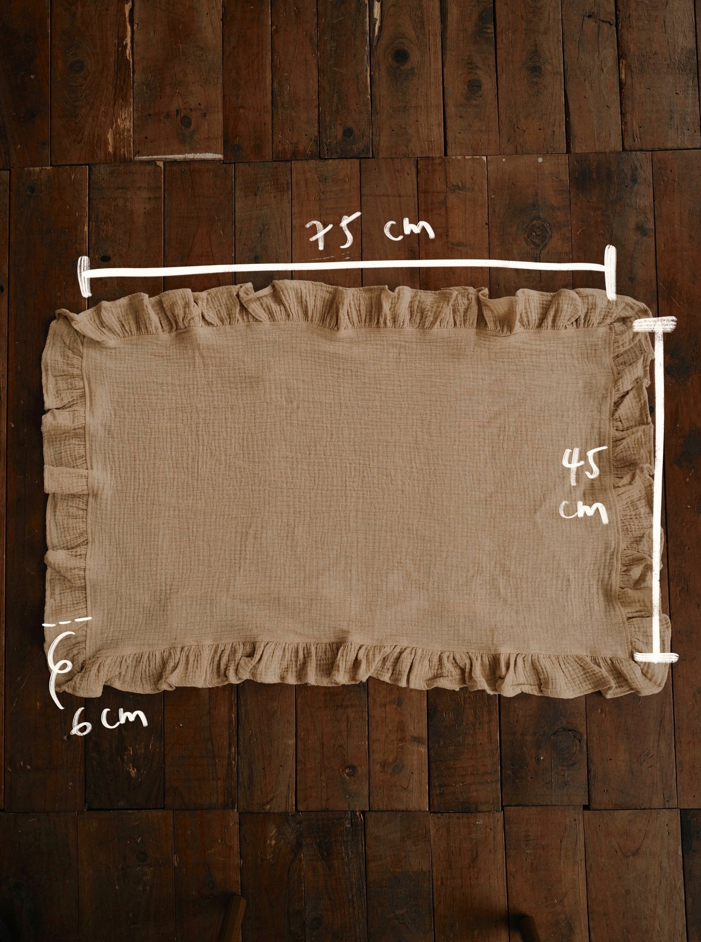 (預購)Cotton Gauze Pillow Towel 寶寶布枕巾 | TAN(2入)