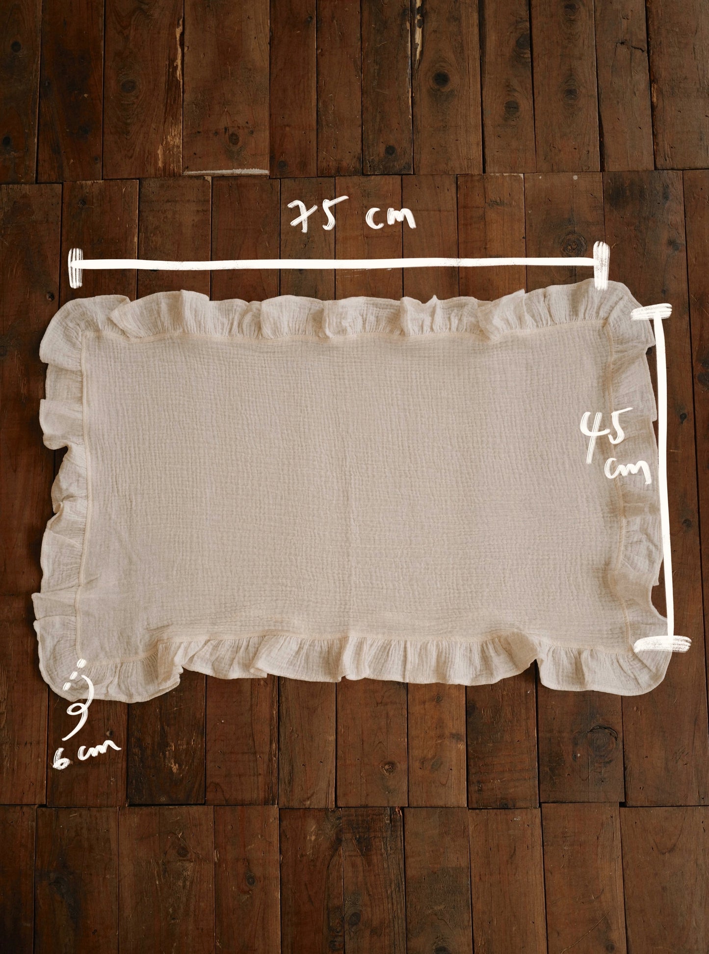 Cotton Gauze Pillow Towel 寶寶布枕巾 | CREAM(2入)