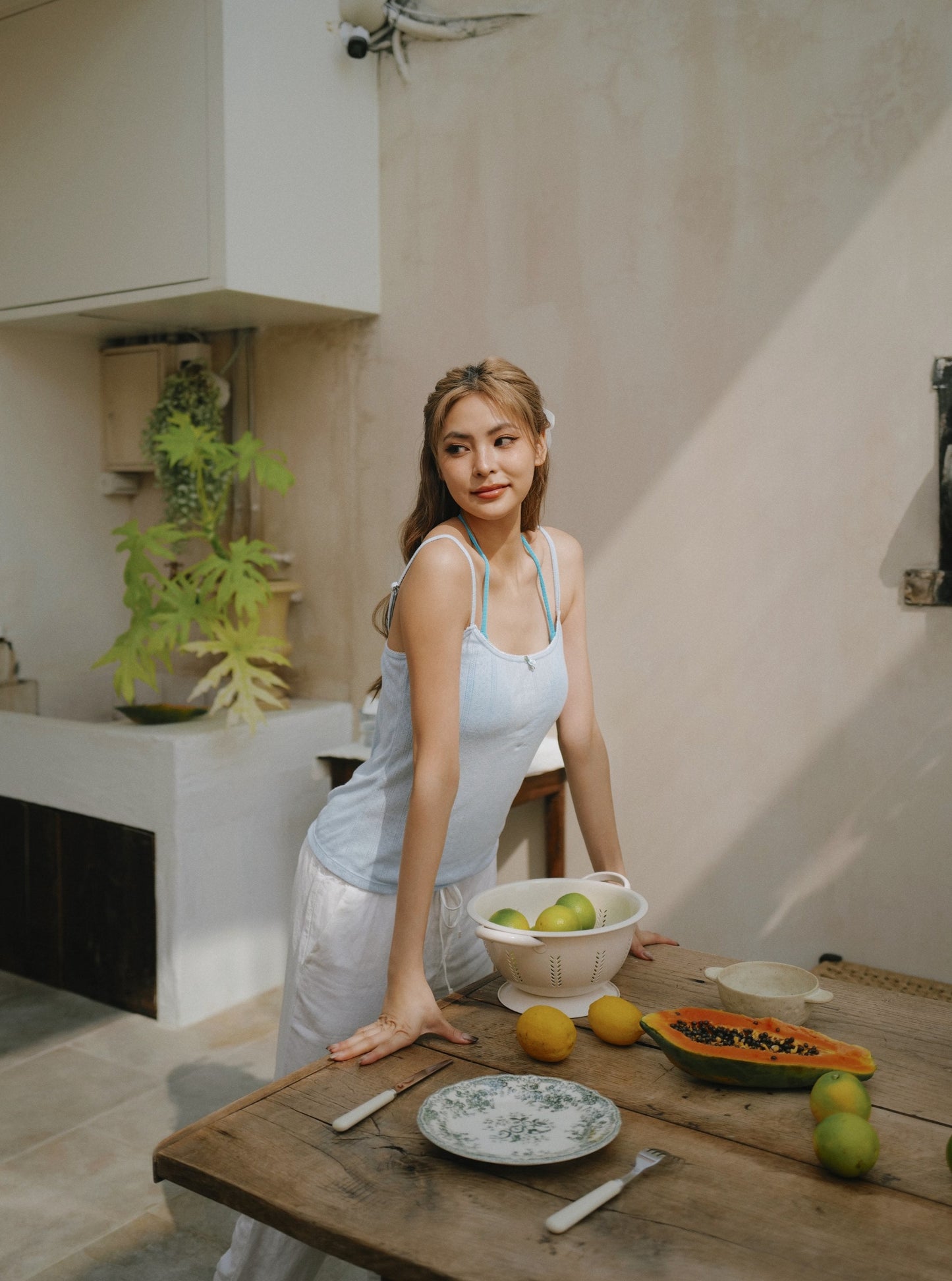 Blueberry Pointelle Cami & Shorts Set