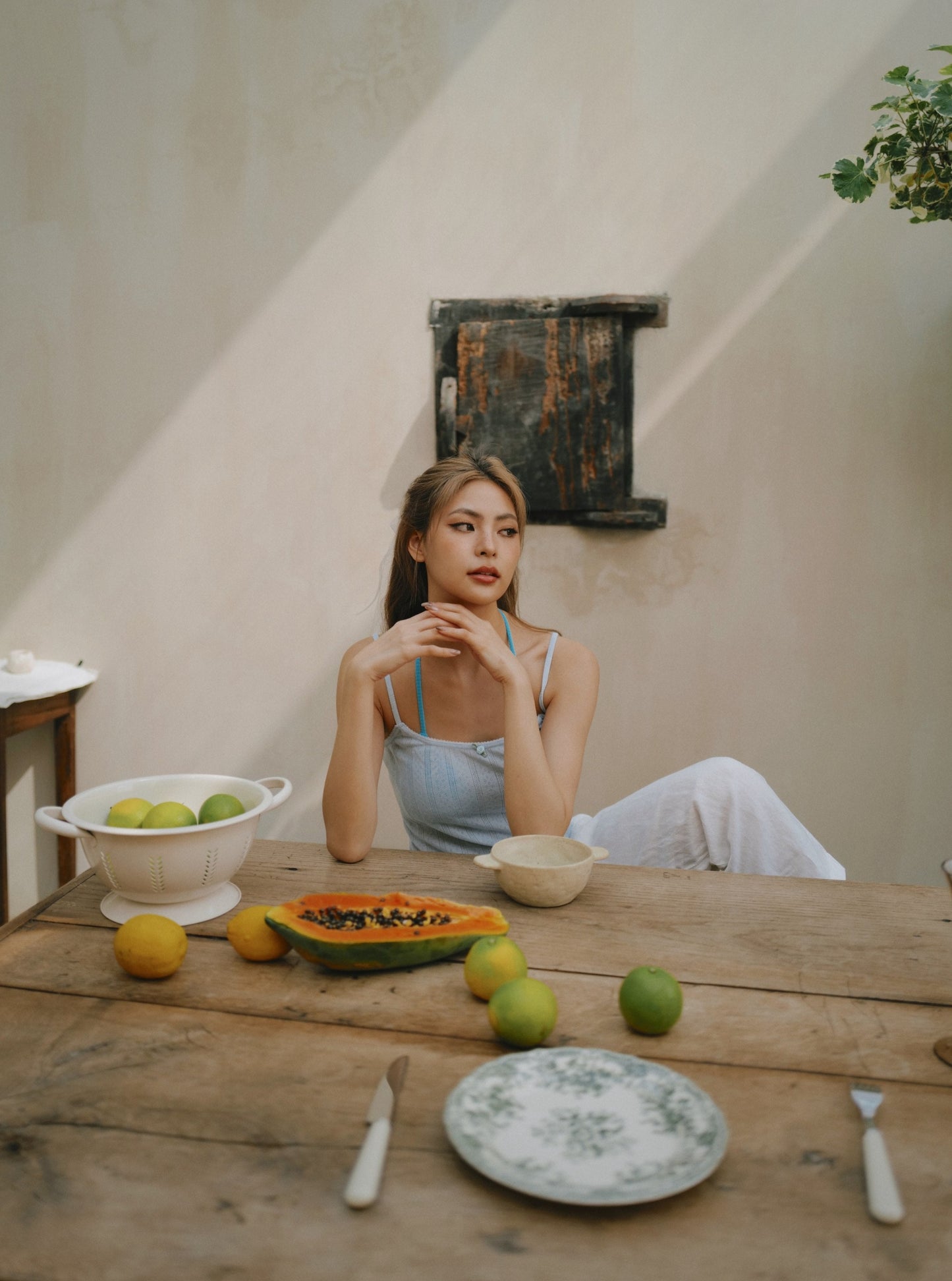 Blueberry Pointelle Cami & Shorts Set