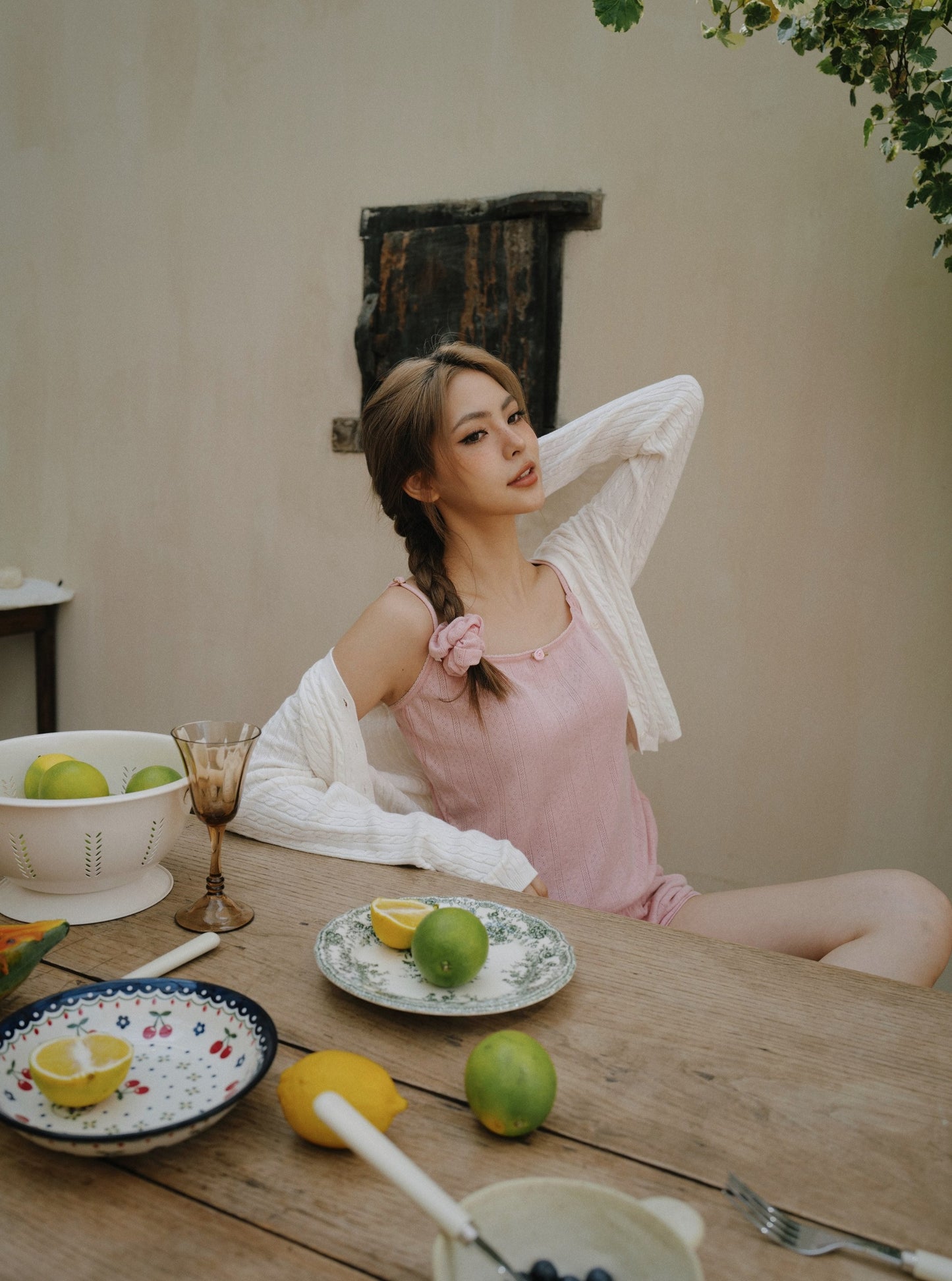 Strawberry Pointelle Cami & Shorts Set