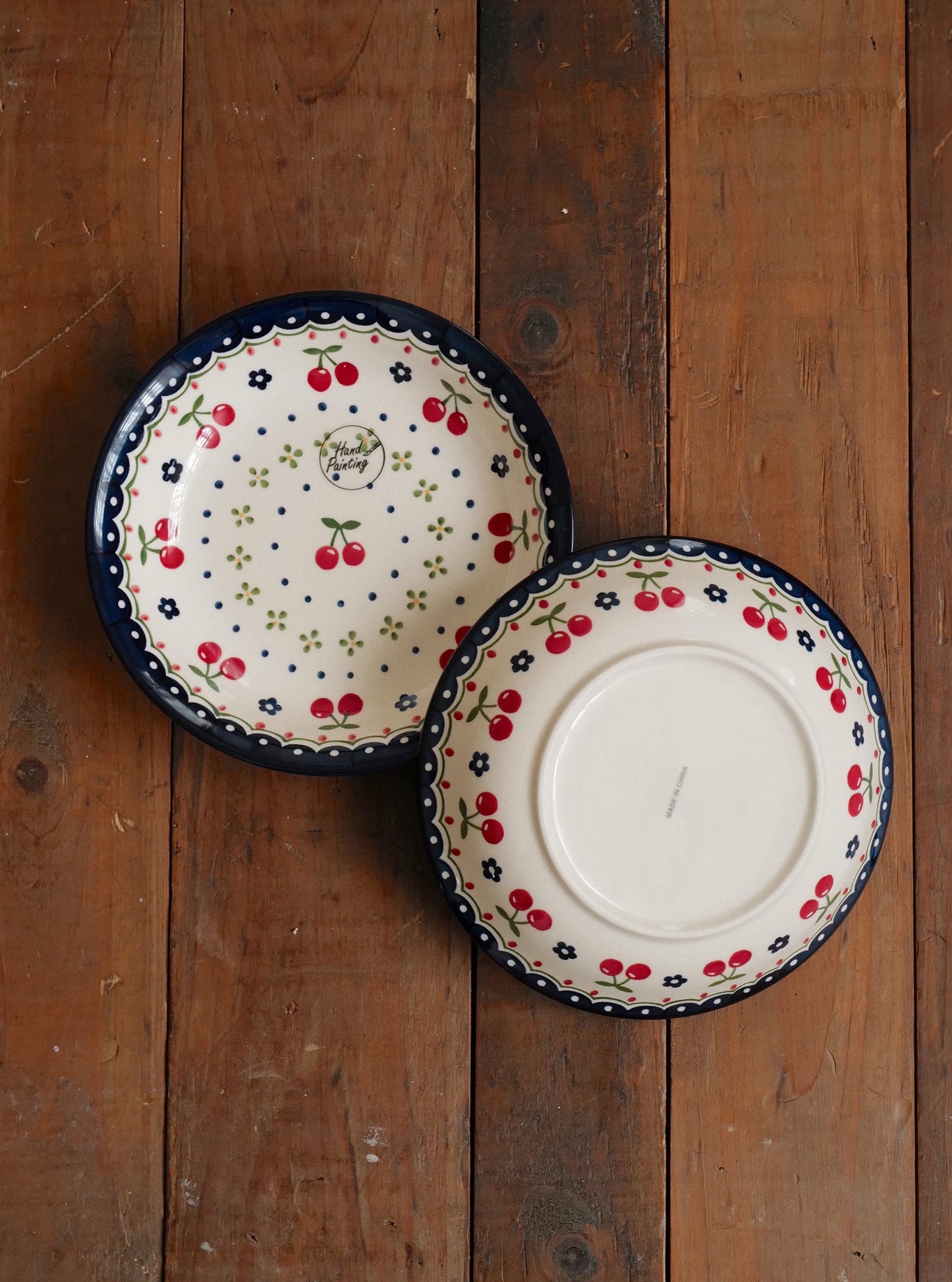 🍒 Hand Painted Ceramic Plate