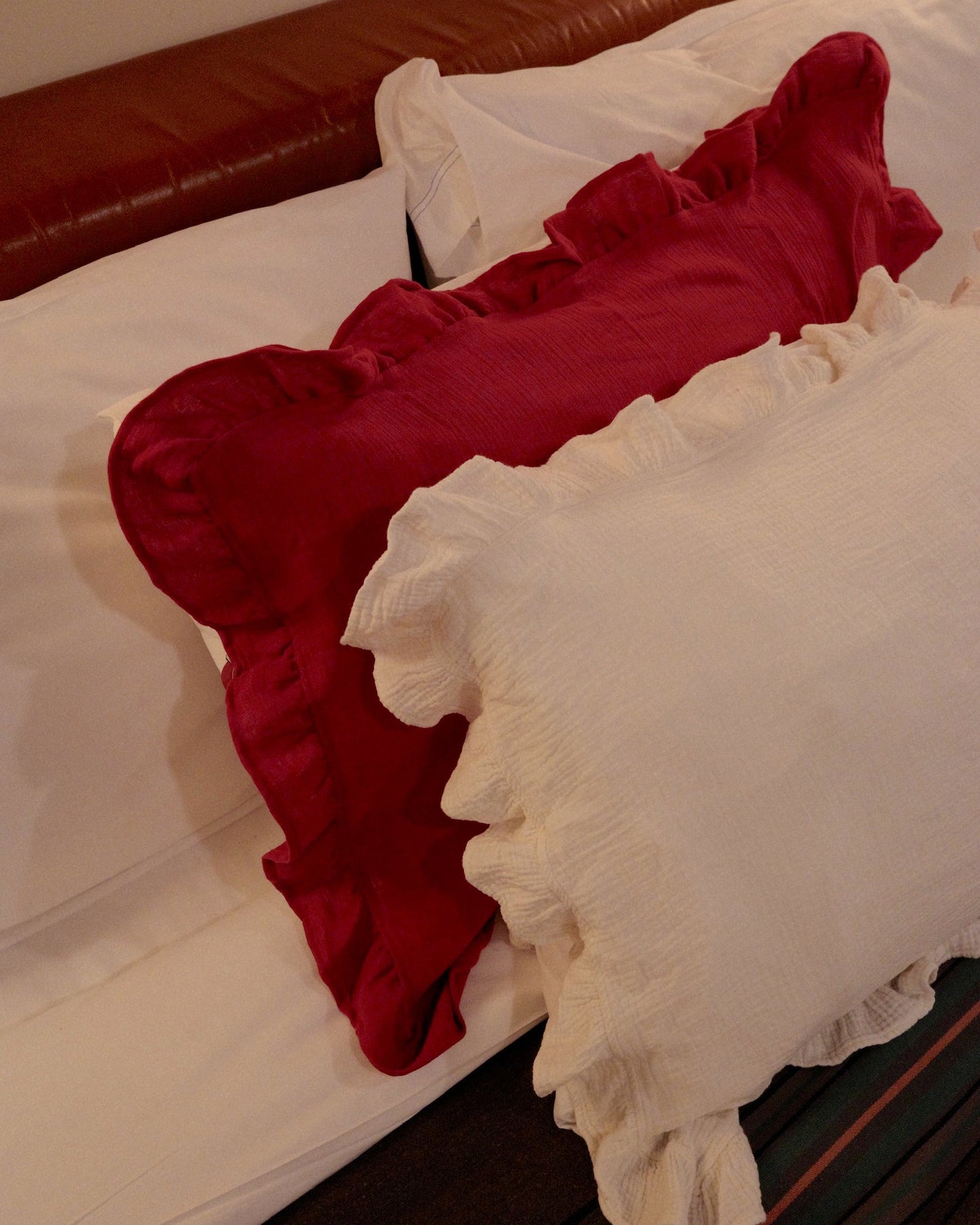 🧨 發財巾 Cotton Gauze Pillow Towel 寶寶布枕巾 | RED(2入)