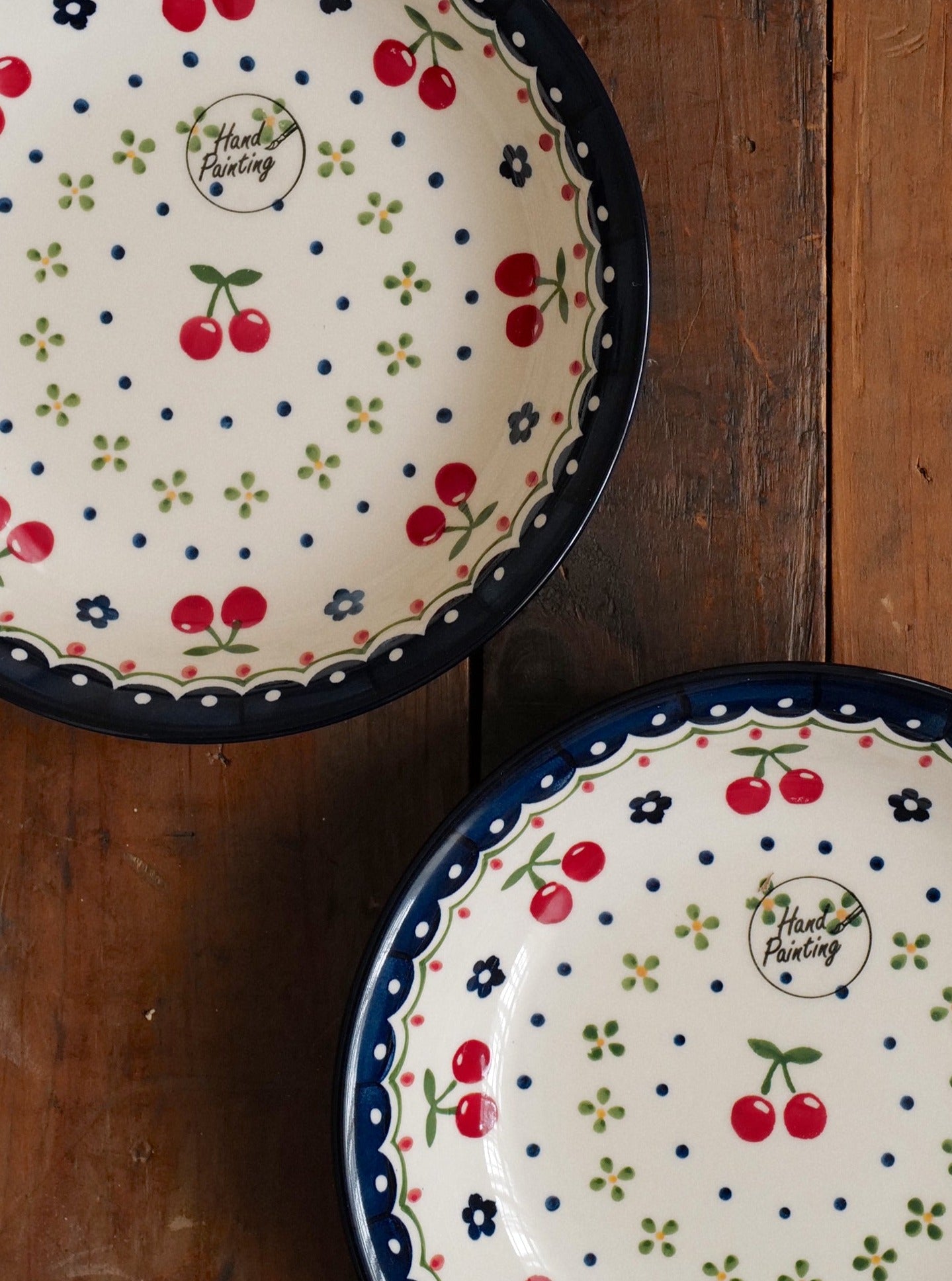 🍒 Hand Painted Ceramic Plate