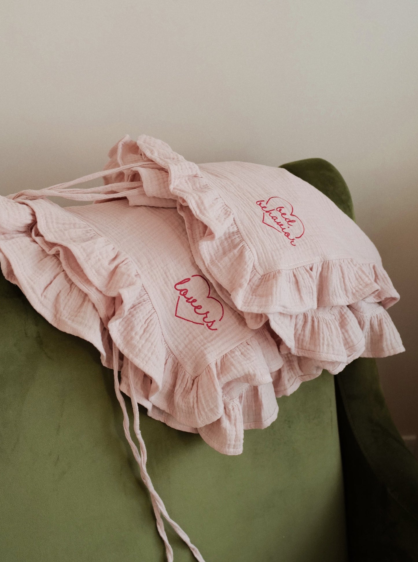 (預購)Cotton Gauze Pillow Towel 寶寶布枕巾 | BABY PINK(2入)