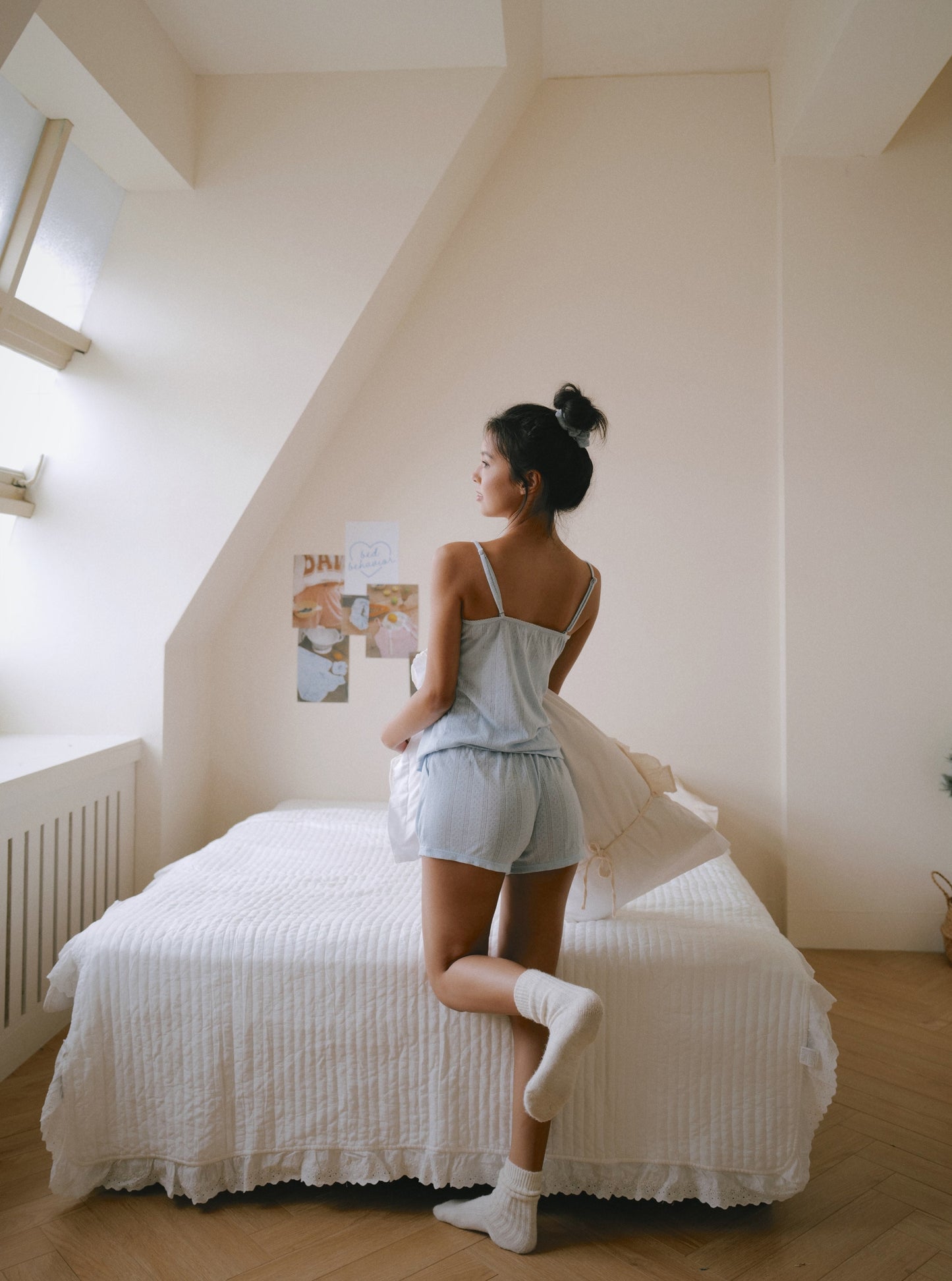 Blueberry Pointelle Cami & Shorts Set