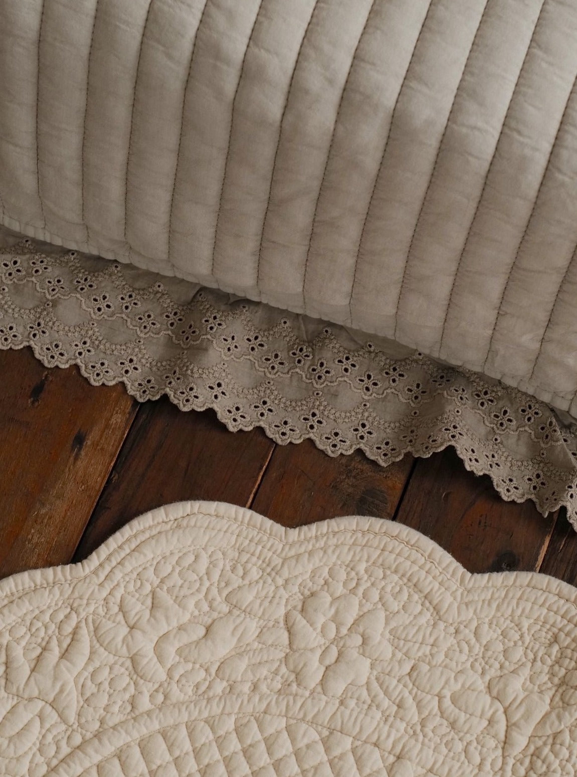 🇰🇷選品|天絲莫代爾蕾絲四季被-淺棕