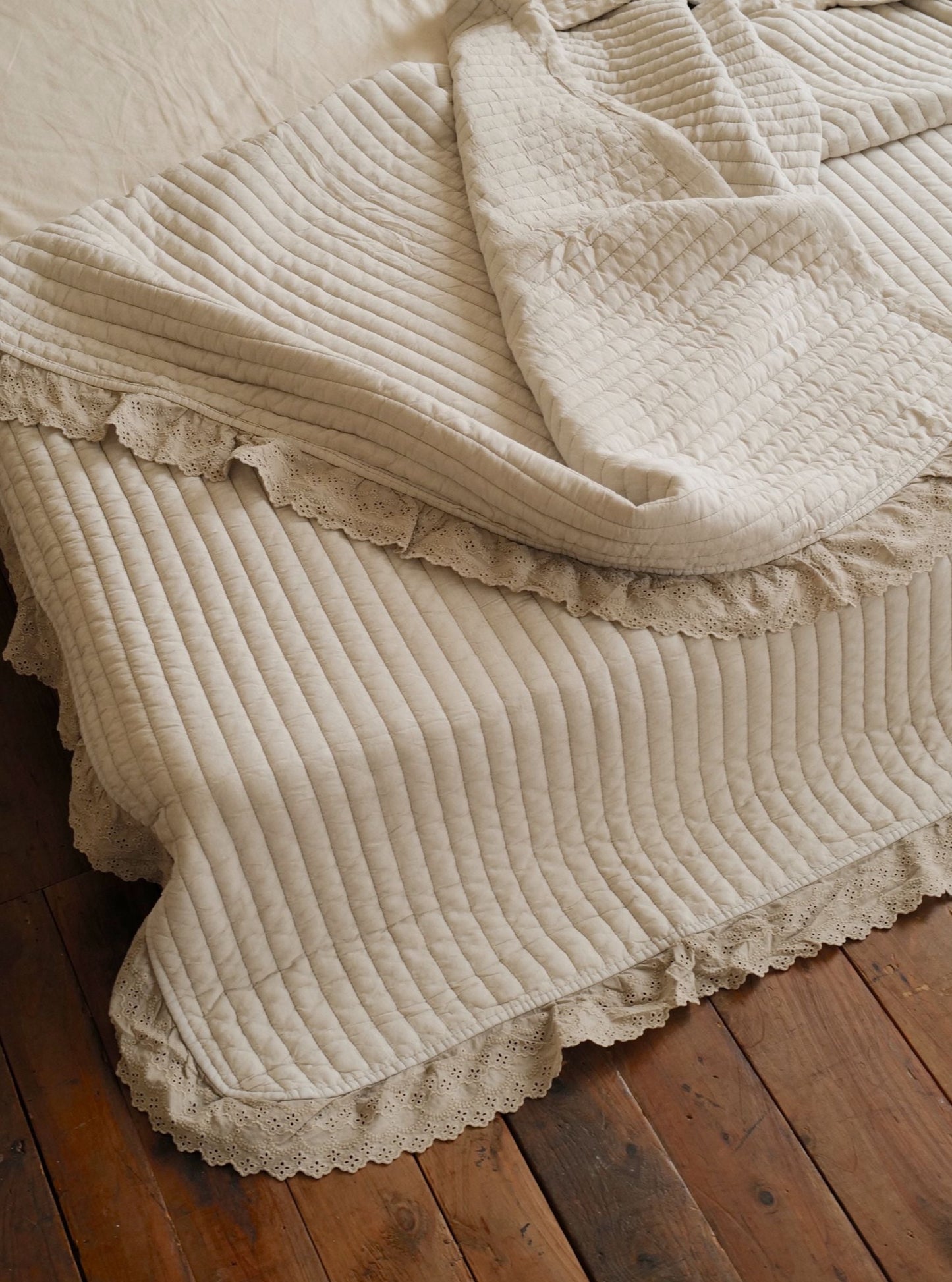 🇰🇷選品|天絲莫代爾蕾絲四季被-淺棕