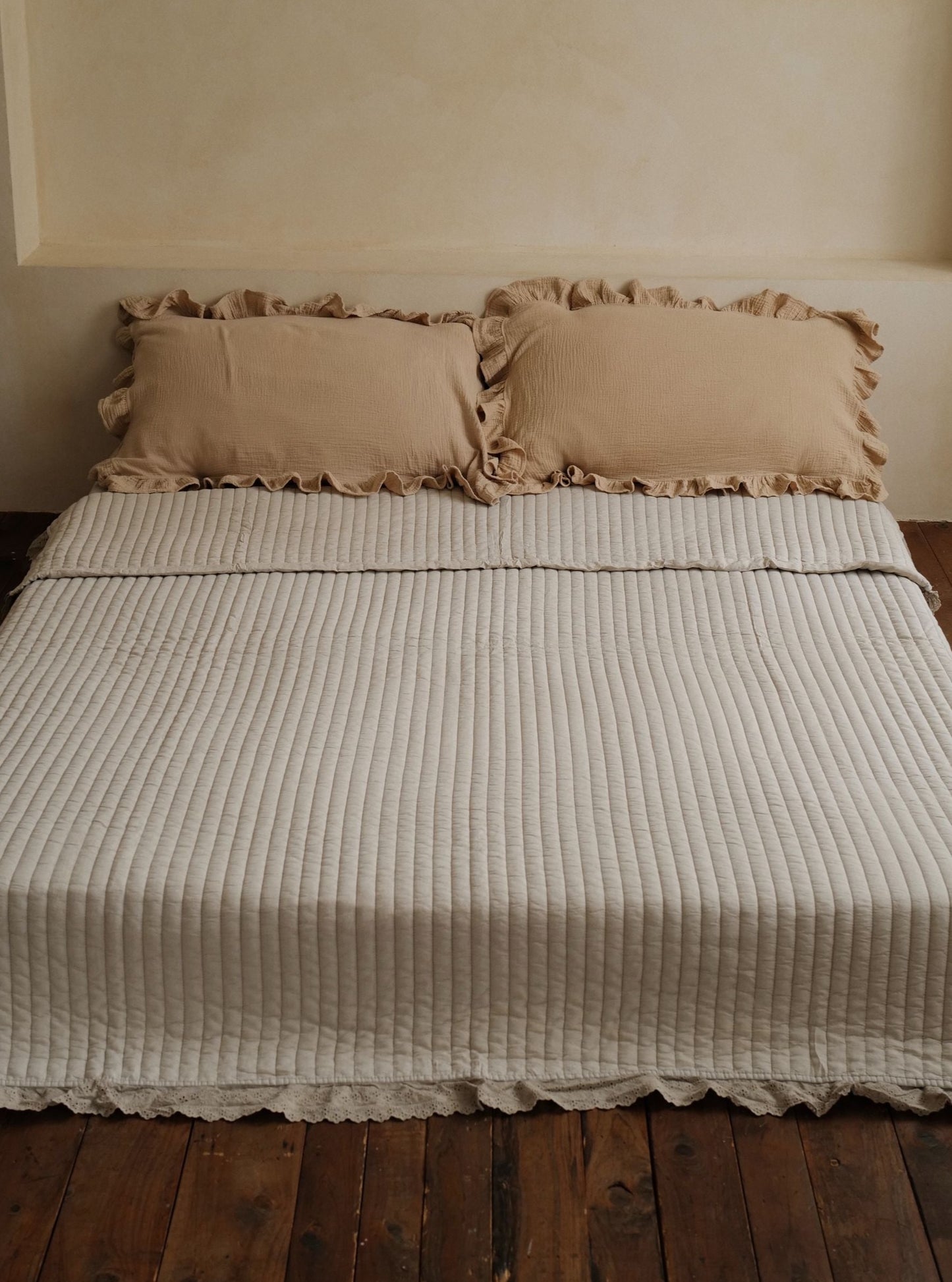 🇰🇷選品|天絲莫代爾蕾絲四季被-淺棕