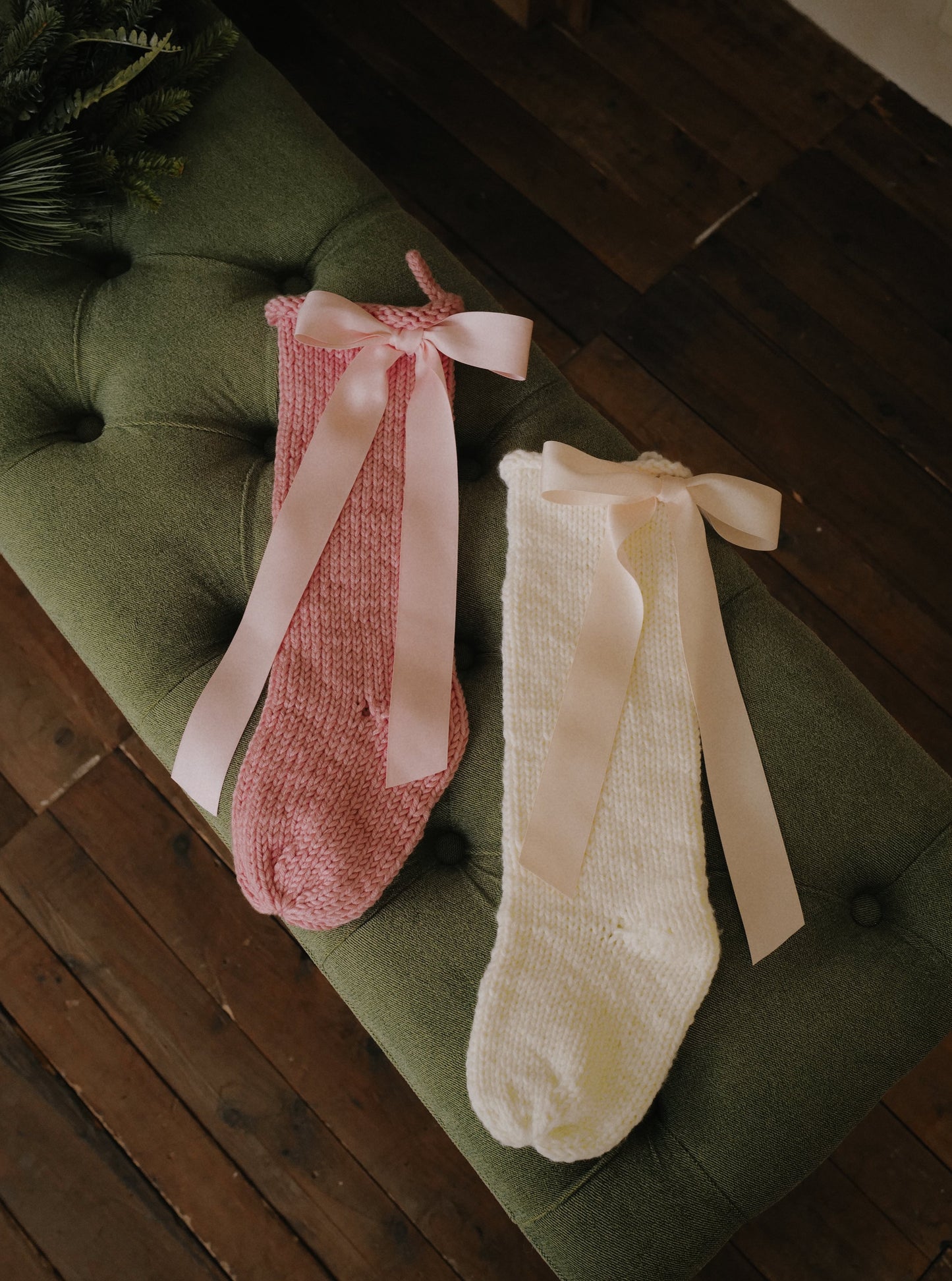 Hand Knit Christmas Stocking 🎀