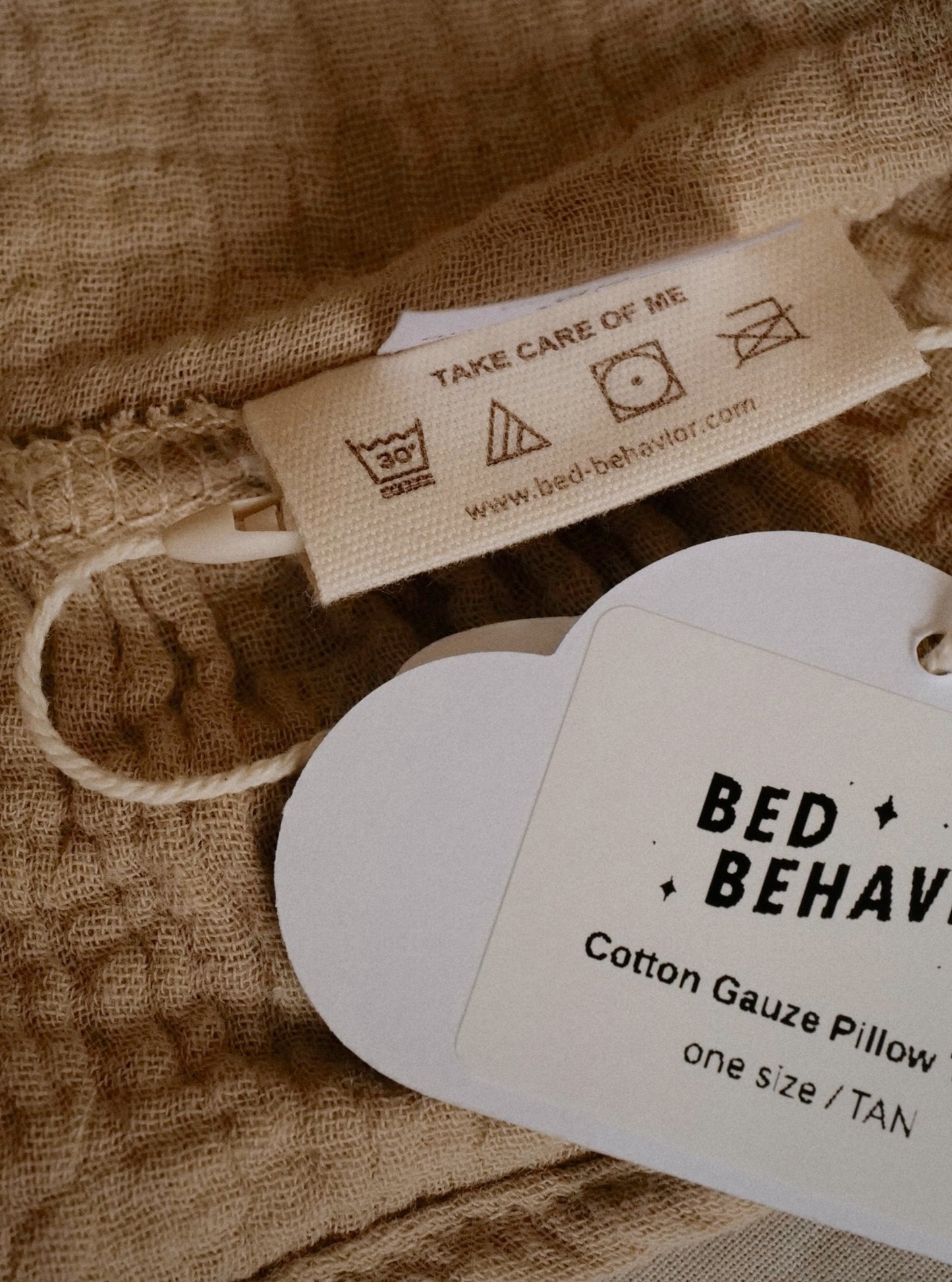 (預購)Cotton Gauze Pillow Towel 寶寶布枕巾 | TAN(2入)
