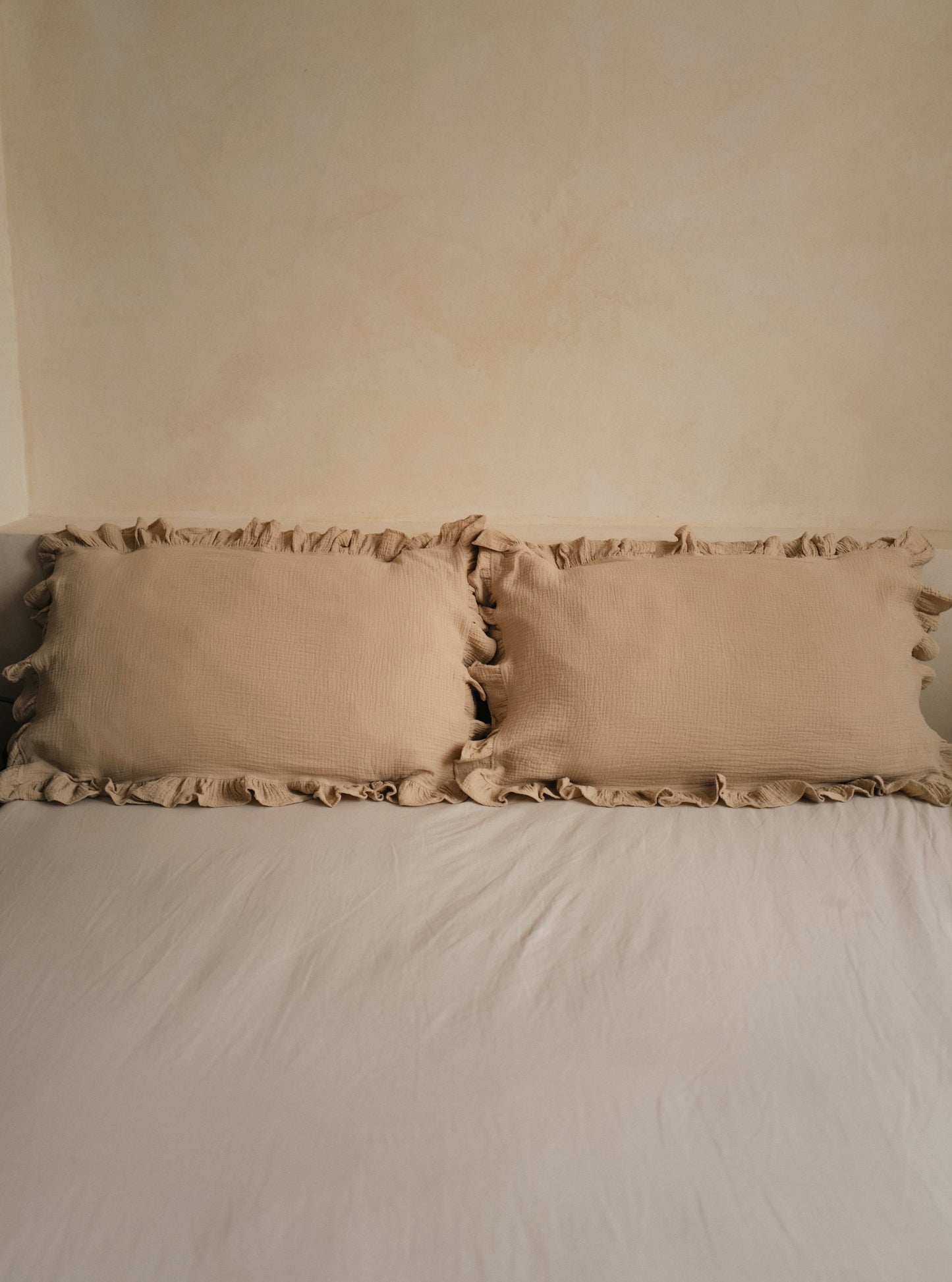 (預購)Cotton Gauze Pillow Towel 寶寶布枕巾 | TAN(2入)