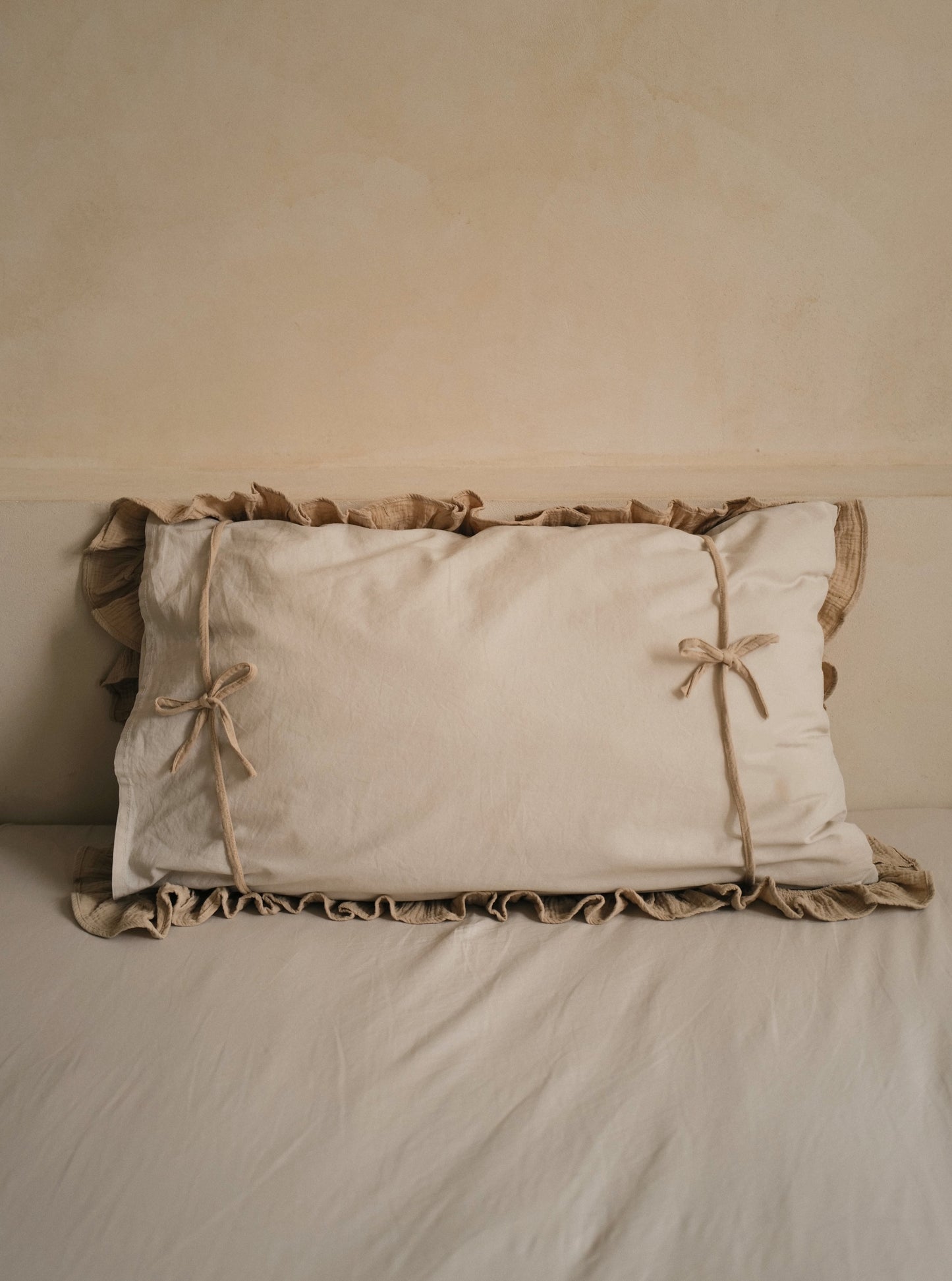 (預購)Cotton Gauze Pillow Towel 寶寶布枕巾 | TAN(2入)