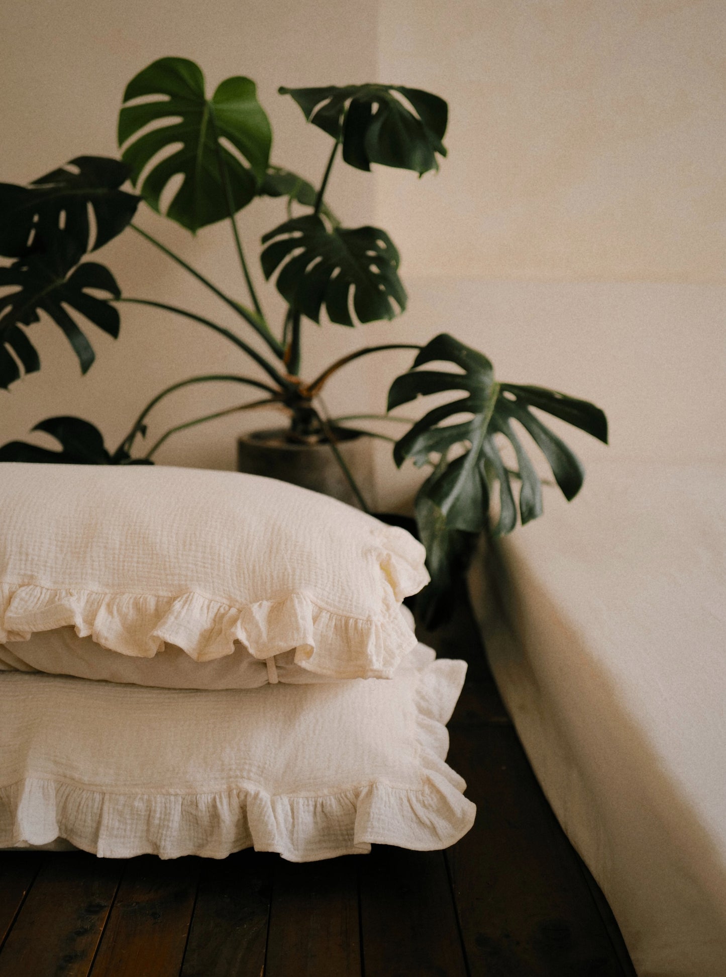 Cotton Gauze Pillow Towel 寶寶布枕巾 | CREAM(2入)