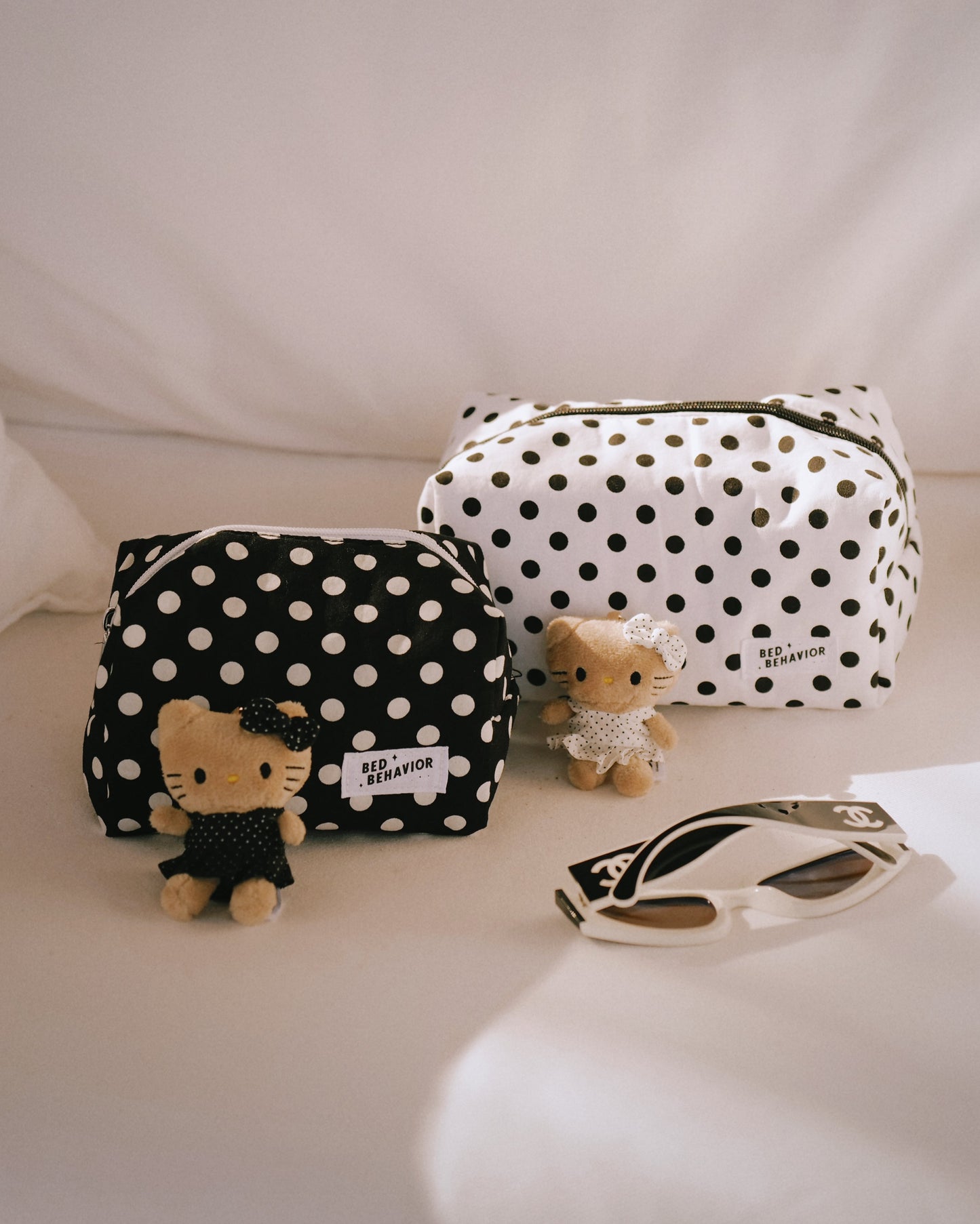 Polka Dot Pouch - White