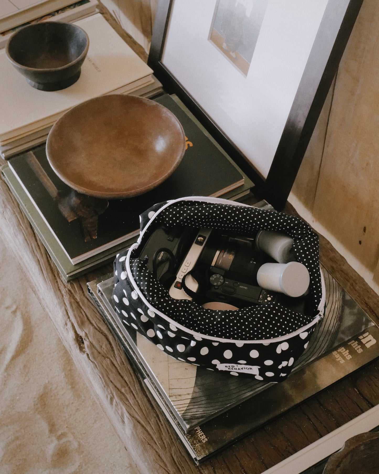 Polka Dot Pouch - Black