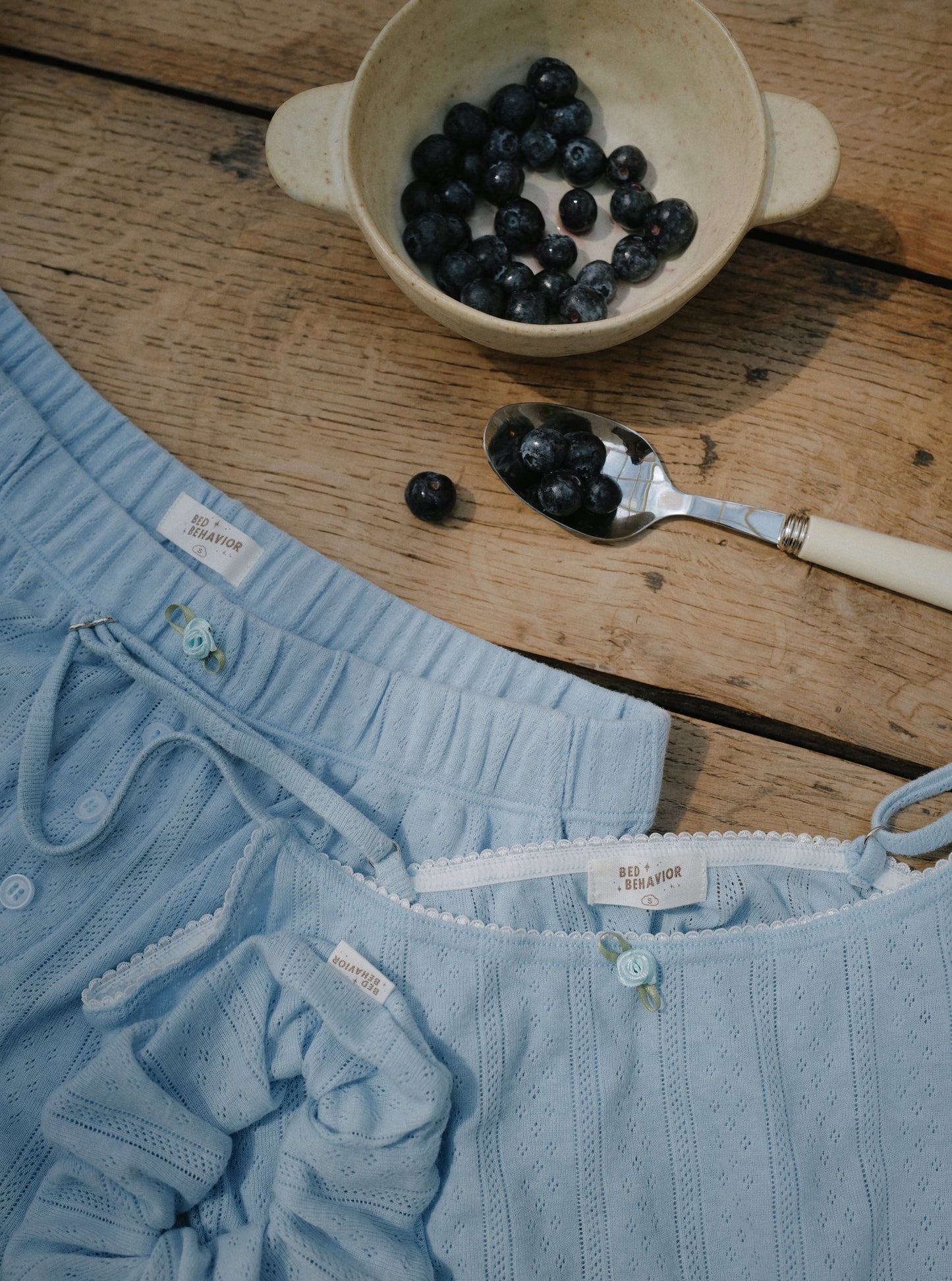 Blueberry Pointelle Cami & Shorts Set