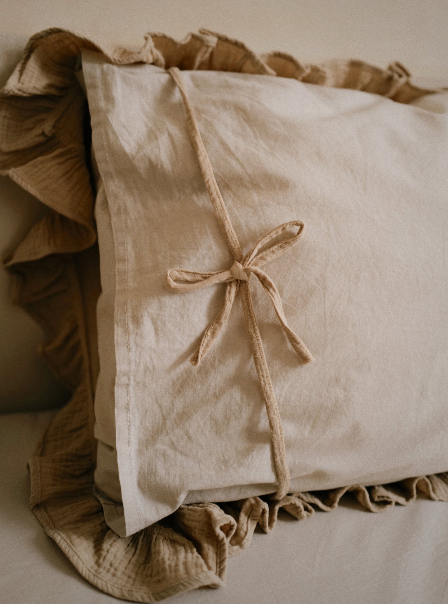 (預購)Cotton Gauze Pillow Towel 寶寶布枕巾 | TAN(2入)