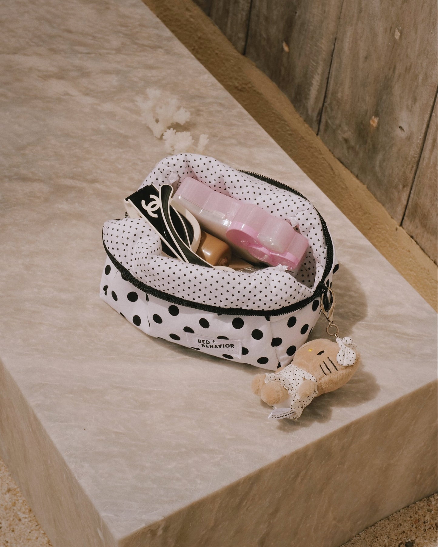 Polka Dot Pouch - White