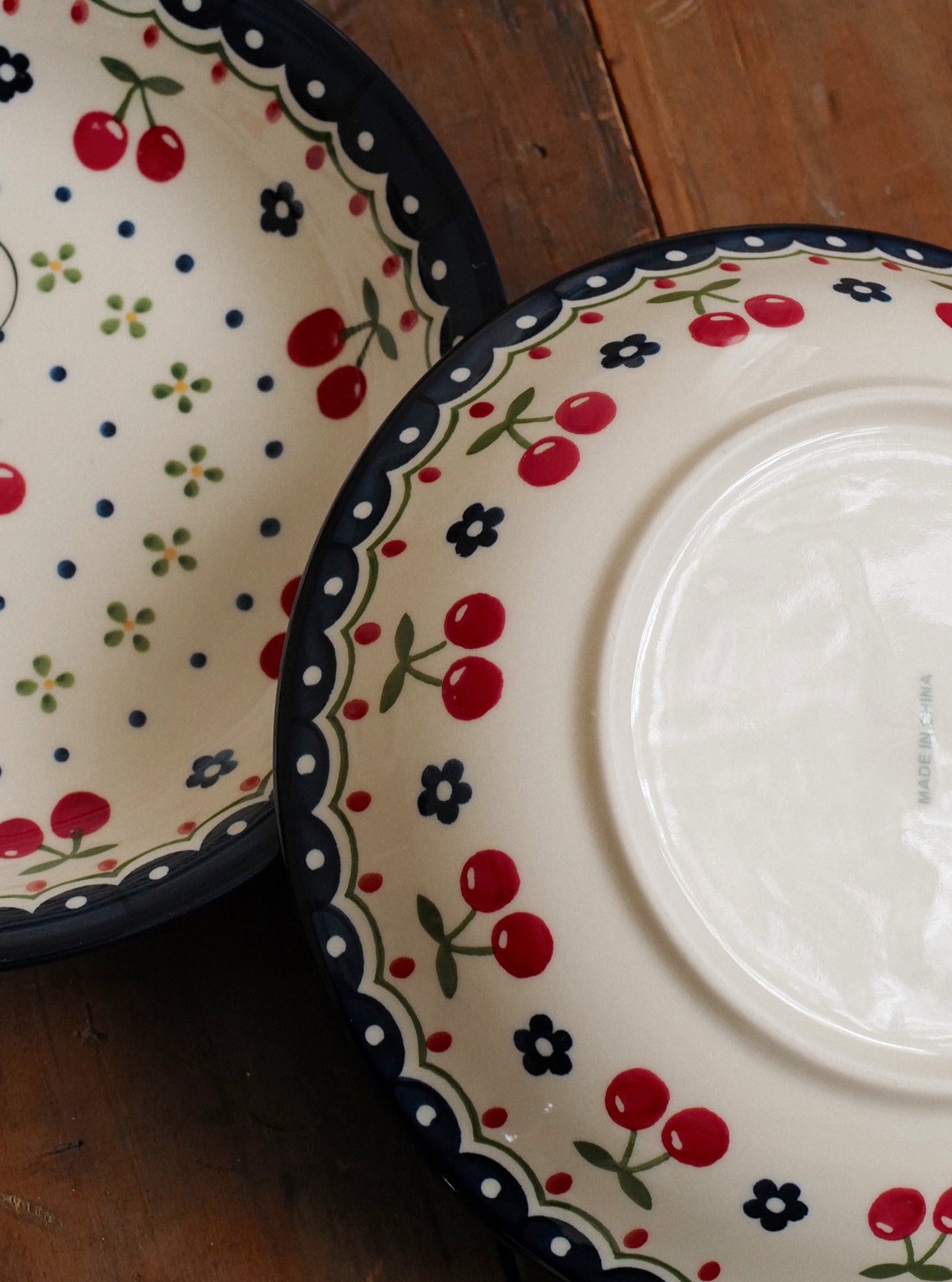 🍒 Hand Painted Ceramic Plate