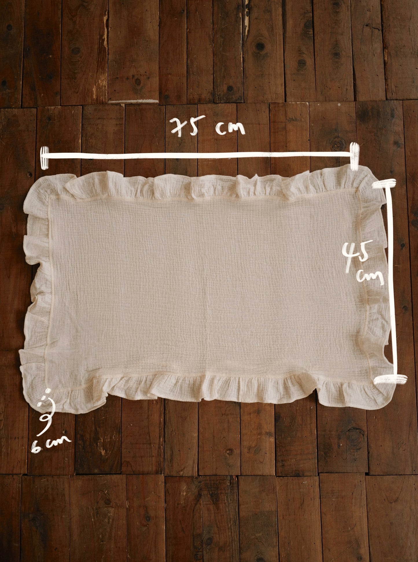 Cotton Gauze Pillow Towel 寶寶布枕巾 | CREAM（2入）