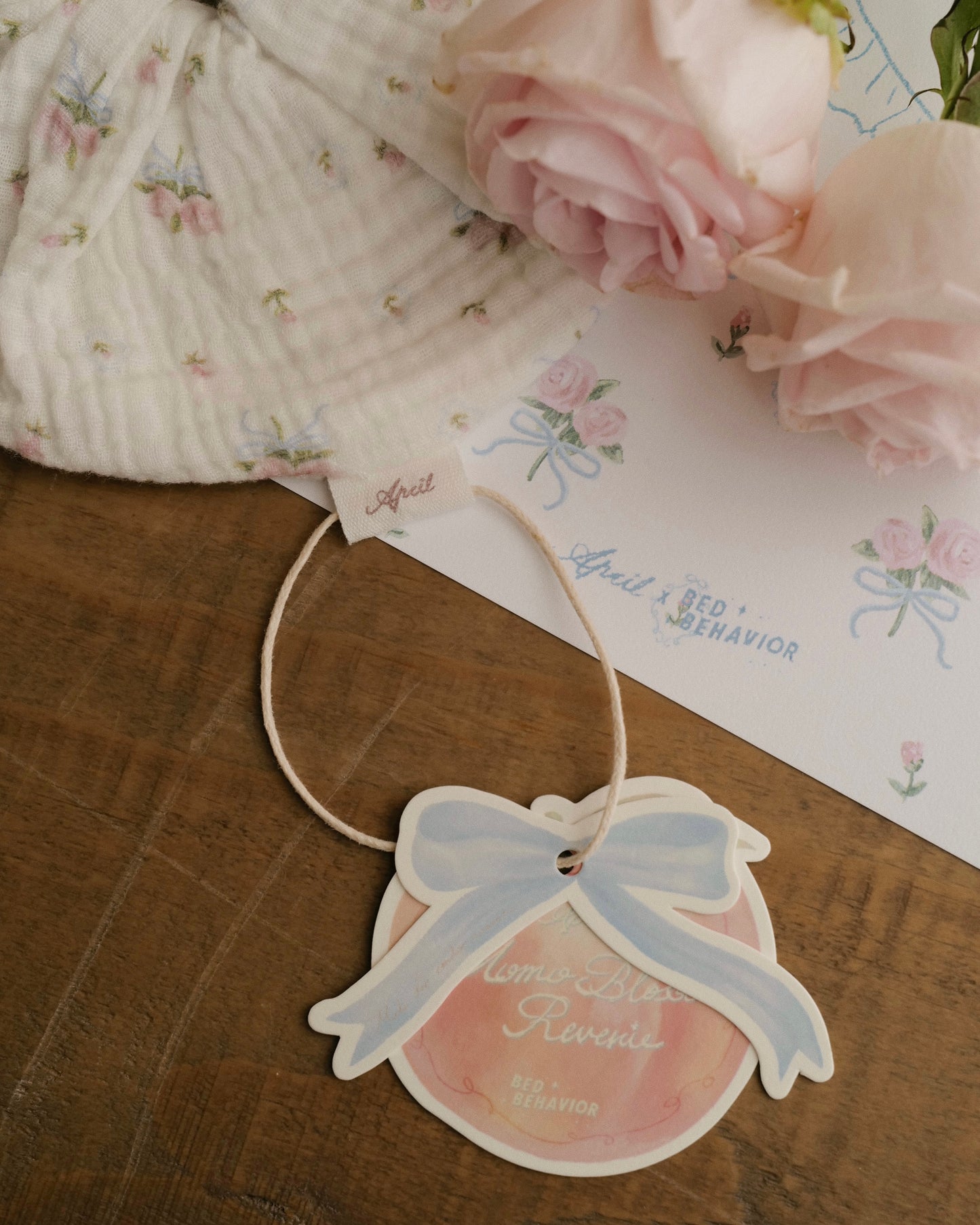 BB x April 🍑 紗棉緞帶髮圈 - RIBBONED ROSE