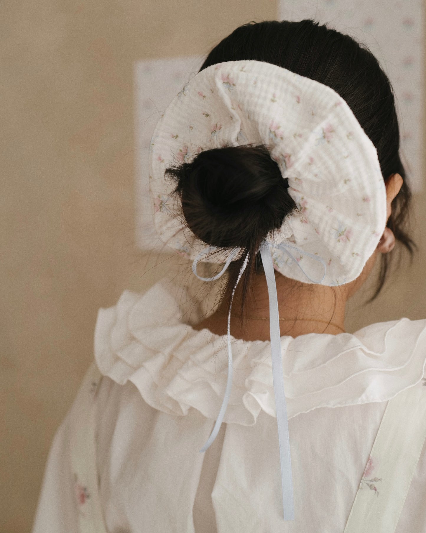 BB x April 🍑 紗棉緞帶髮圈 - RIBBONED ROSE