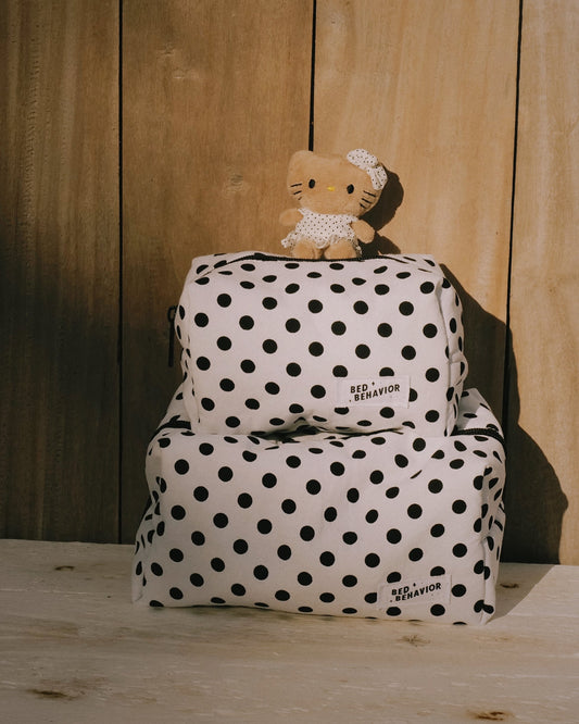 Polka Dot Pouch - White