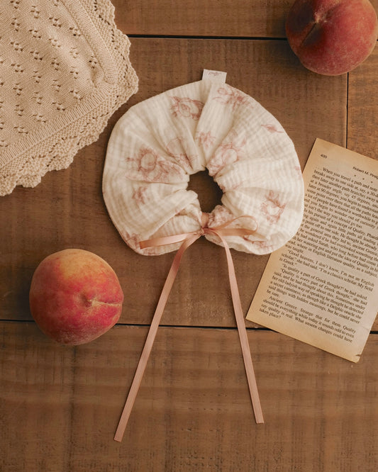 BB x April 🍑 紗棉緞帶髮圈 - PEACH WHISPER