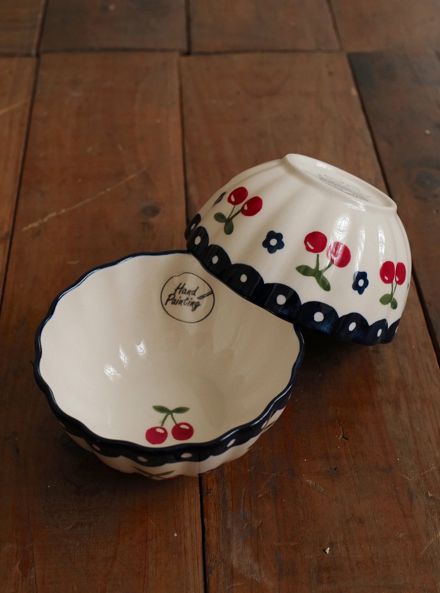 🍒 Hand Painted Ceramic Bowl