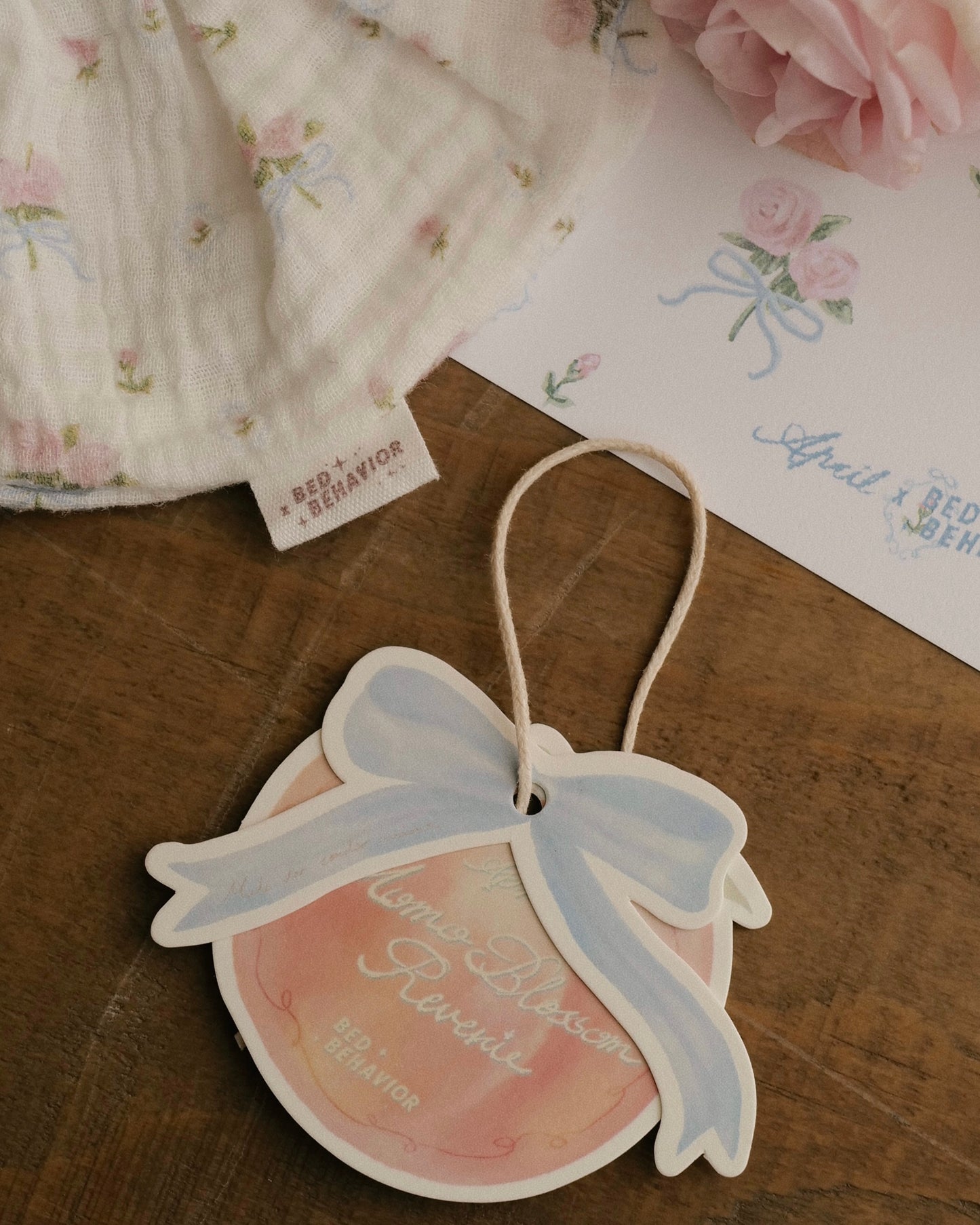 BB x April 🍑 紗棉緞帶髮圈 - RIBBONED ROSE