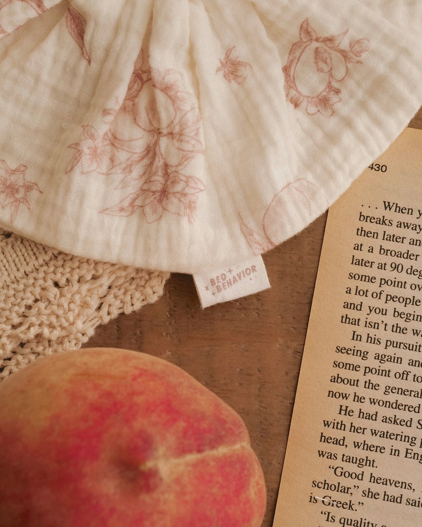 BB x April 🍑 紗棉緞帶髮圈 - PEACH WHISPER