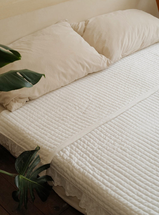 🇰🇷選品|天絲莫代爾蕾絲四季被-白