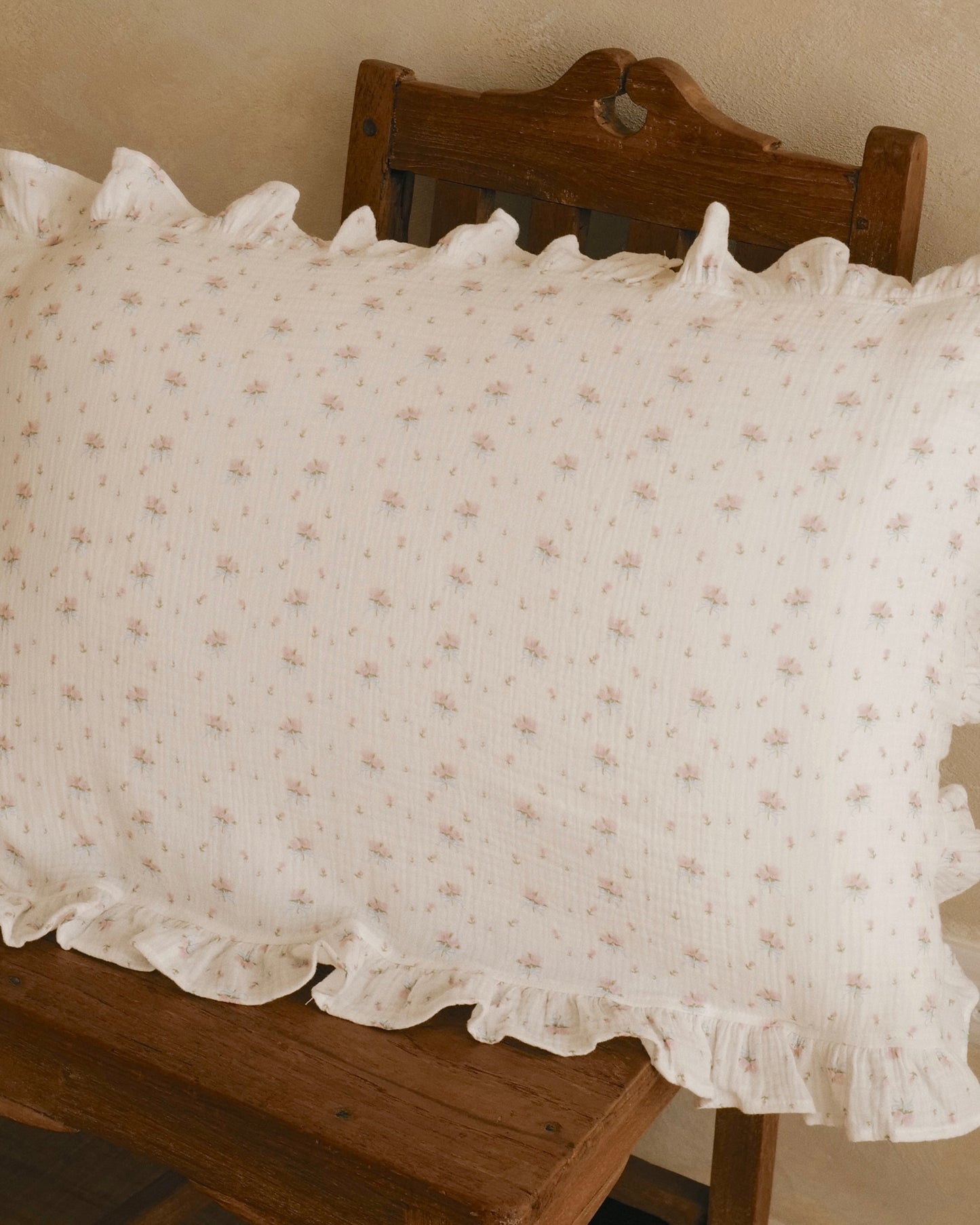 預購*BB x April 🍑 Cotton Gauze Pillow Towel 大人枕巾 | Ribboned Rose（2入）