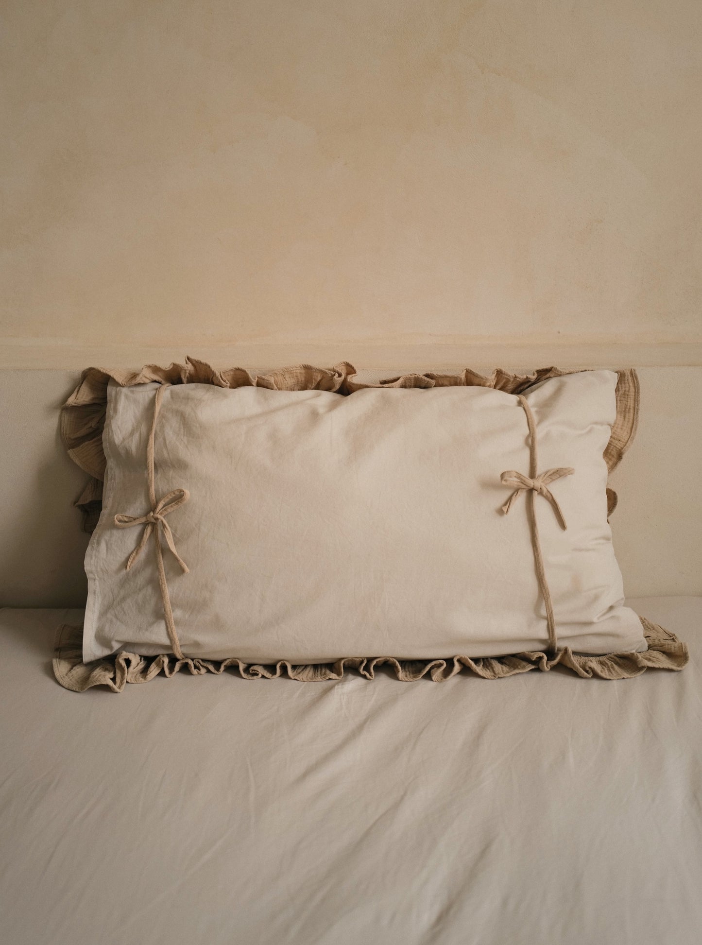 Cotton Gauze Pillow Towel 寶寶布枕巾 | TAN（2入）