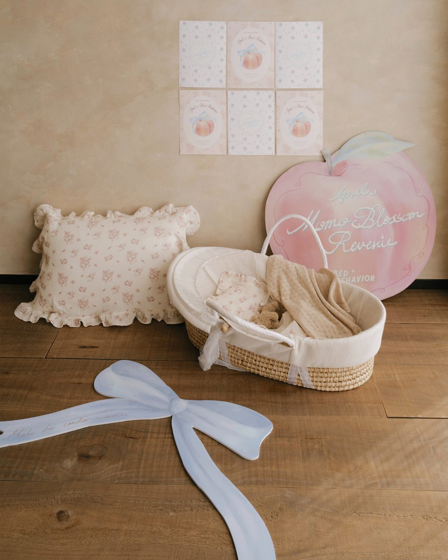 預購*BB x April 🍑 Cotton Gauze Pillow Towel 大人枕巾 | Peach Whisper（2入）