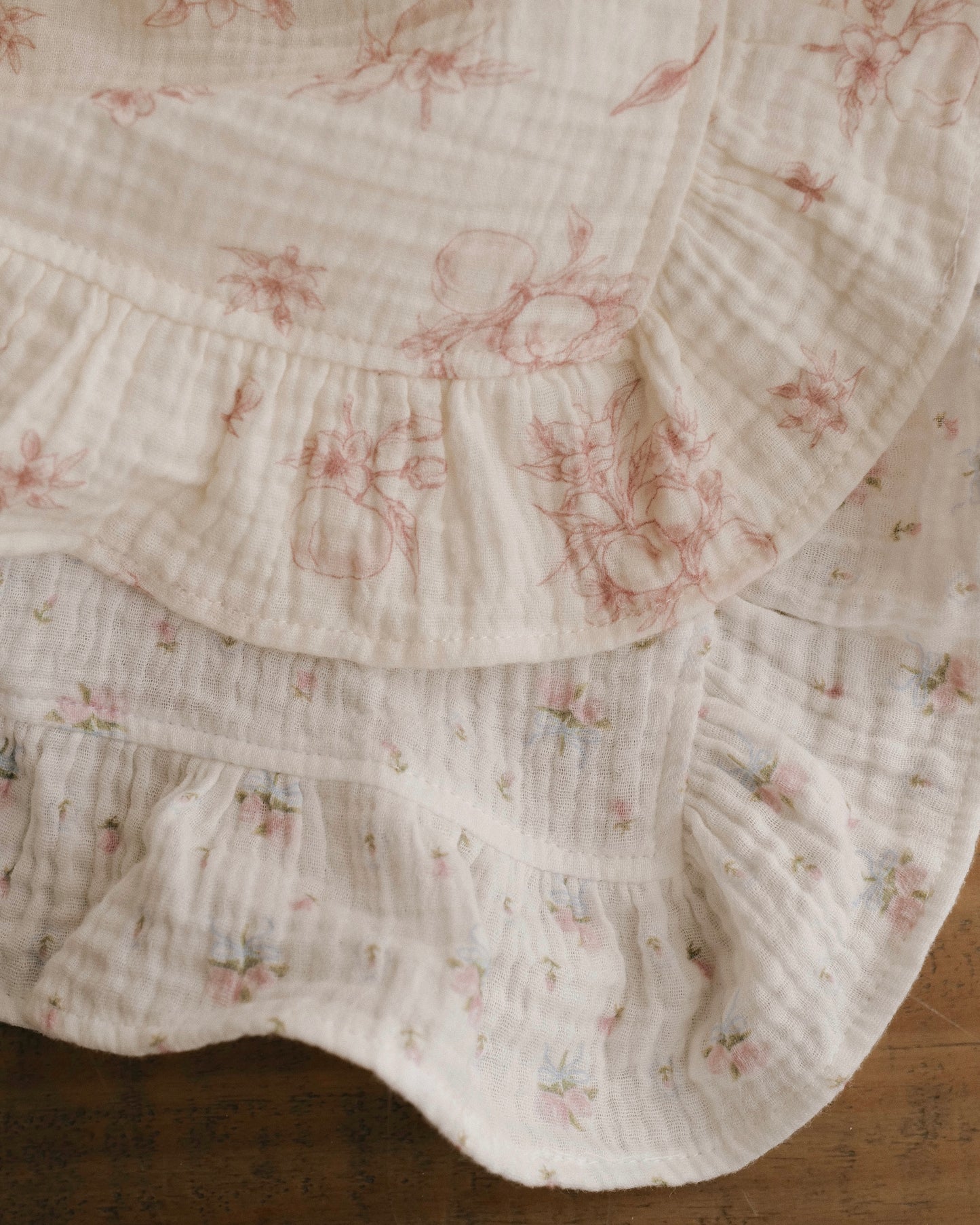 預購*BB x April 🍑 Cotton Gauze Pillow Towel 大人枕巾 | Ribboned Rose（2入）