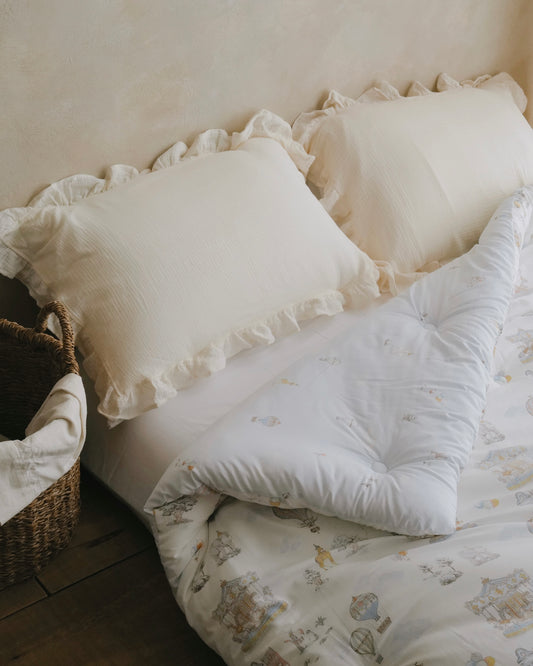 🇰🇷選品｜摩天輪天絲莫代爾雙面四季被 - BLUE