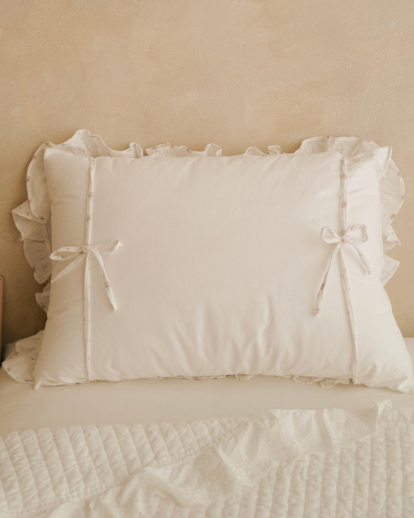 預購*BB x April 🍑 Cotton Gauze Pillow Towel 大人枕巾 | Ribboned Rose（2入）